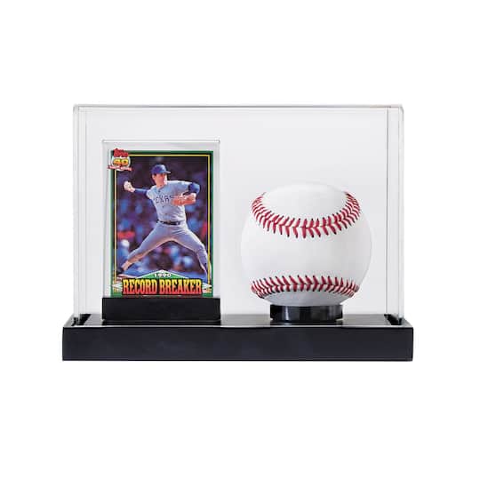 baseball card display case michaels Black 3 Baseball Display Case with Mirror Back by Studio Dcor